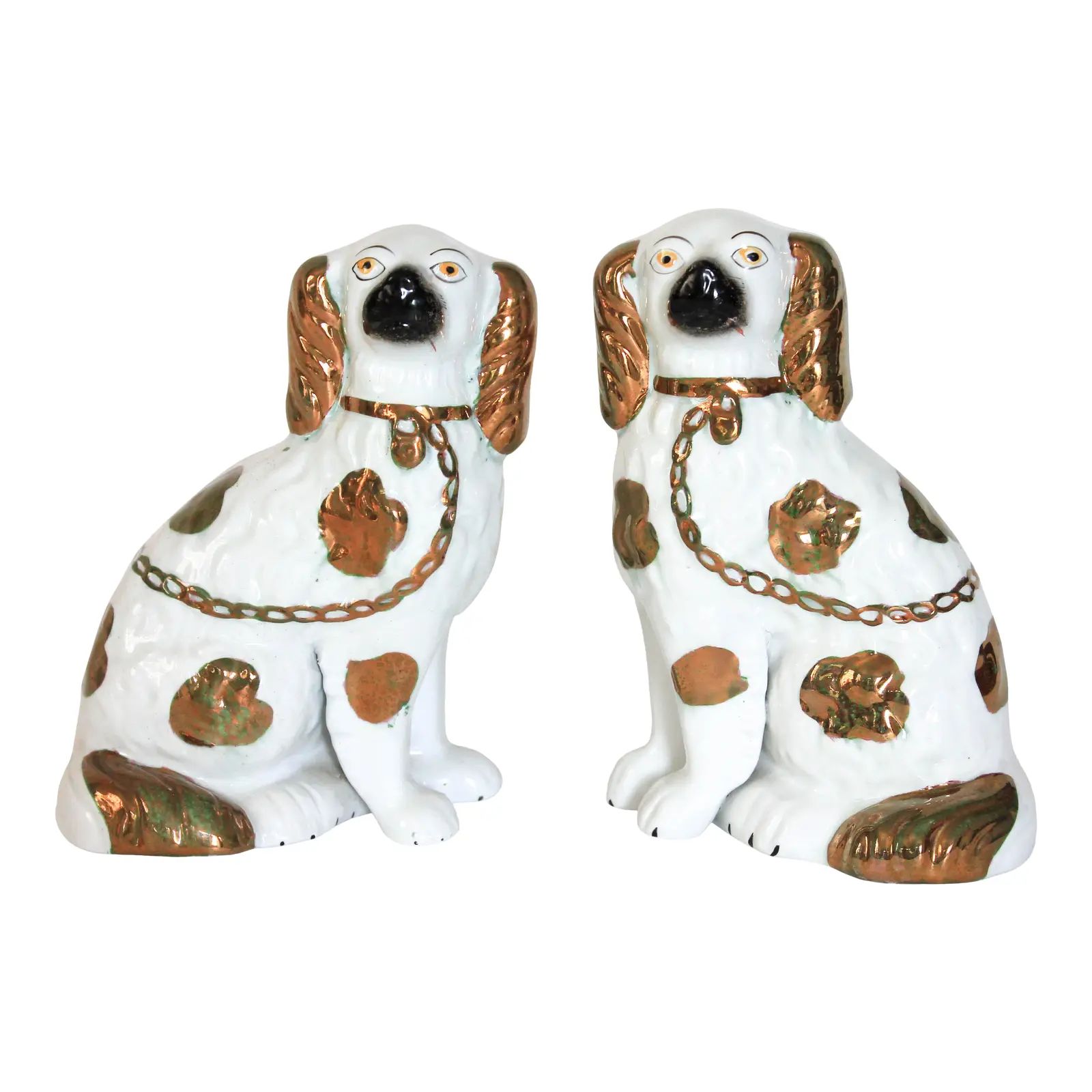 Vintage Staffordshire-Style Dogs- a Pair | Chairish