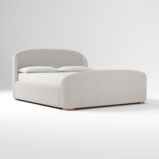 Pierce &amp; Ward Upholstered Sleigh Bed | West Elm (US)
