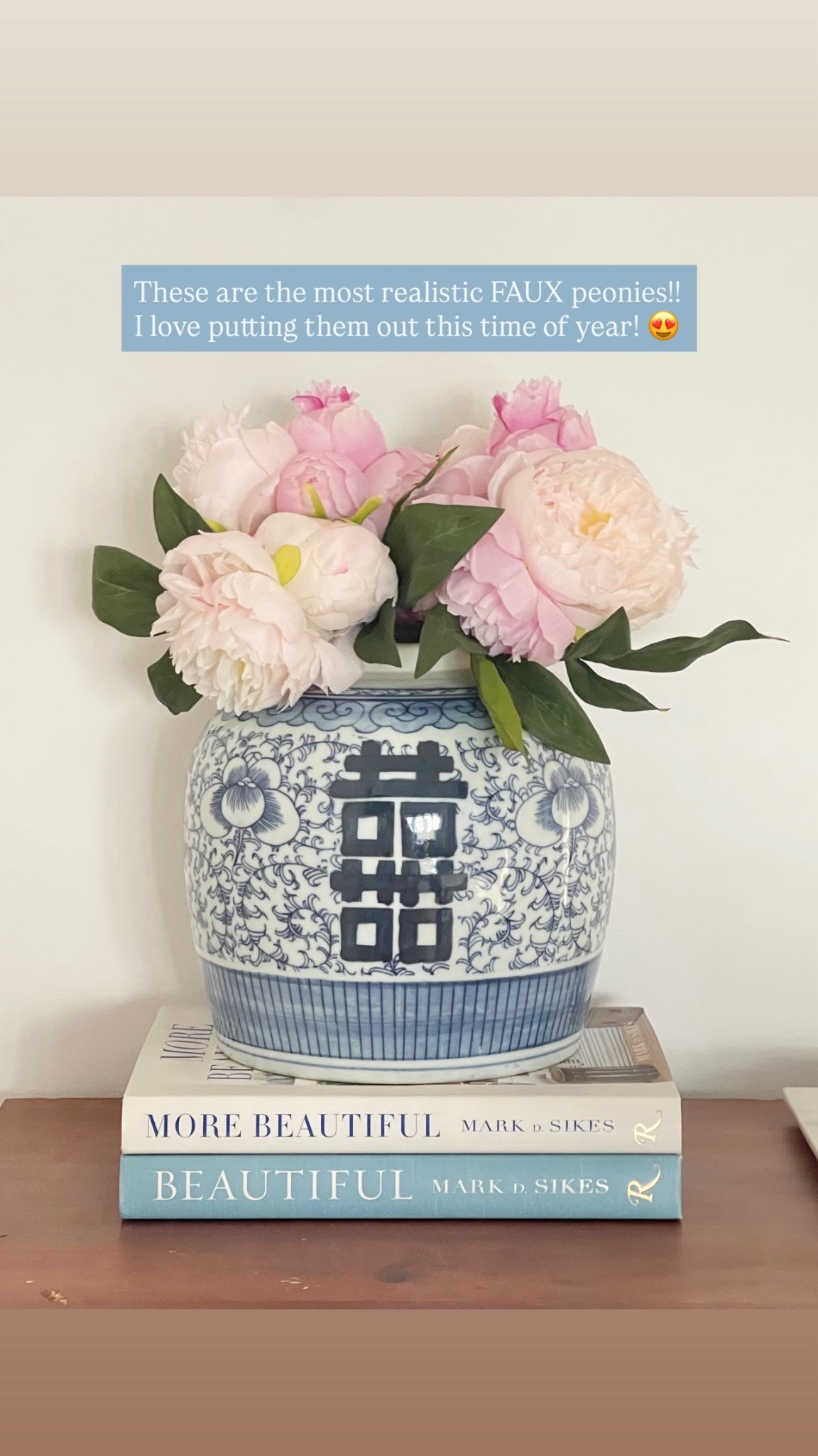 Highly recommend these faux peonies!! They look sooo realistic!! Come just like this, with two packs of bunches. Perfect to put out now!! 🤍

#LTKFindsUnder50 #LTKHome