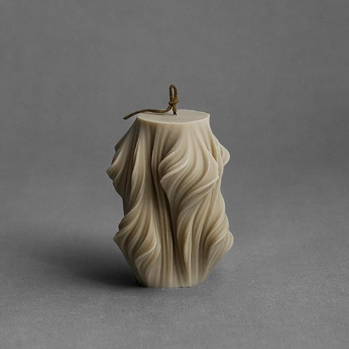 LAWA Cascading Wave Candle - Large Beautiful Handmade Pillar Scented Soy Wax Elegant Bubble Aesth... | Amazon (US)