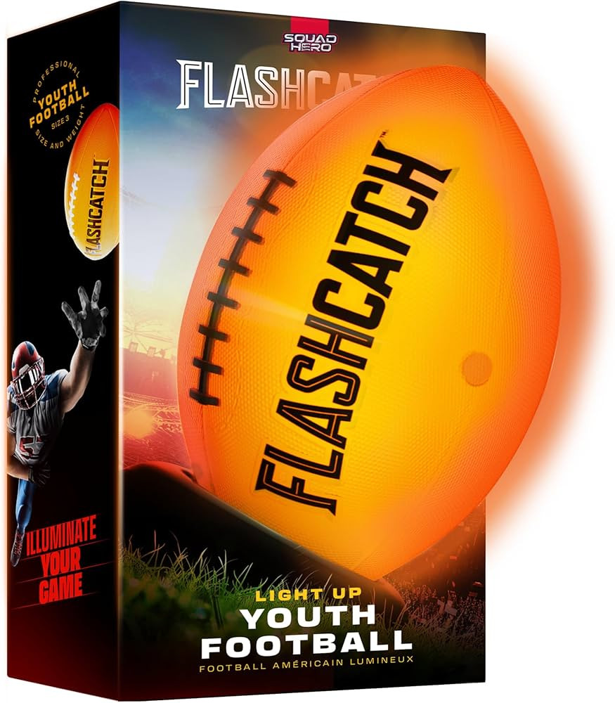 Light Up Football - Glow in the Dark Ball - NO 6 - Boys Gifts - Outdoor Sports, Birthday Gifts fo... | Amazon (US)