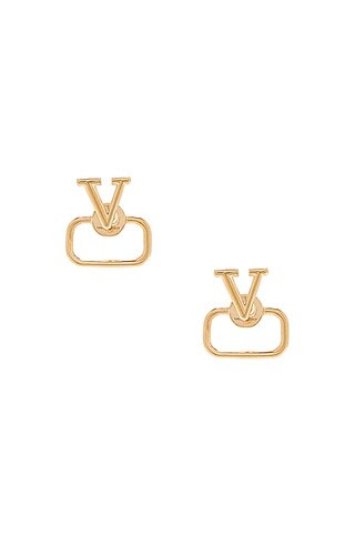 V Logo Stud Earrings | FWRD 