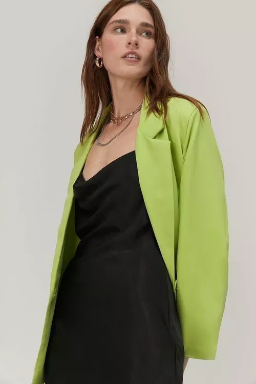 Oversized Shoulder Padded Single Breasted Blazer | Nasty Gal (US)