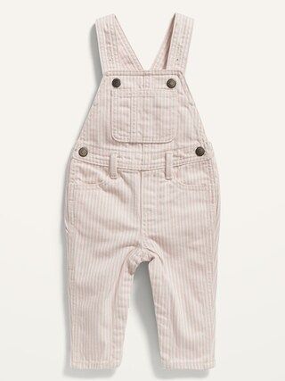 Unisex Pink-Stripe Jean Overalls for Baby | Old Navy (US)
