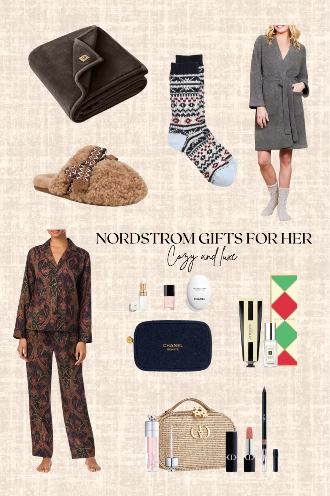 Nordstrom Gifts for Her! Cozy and luxe 

Pajamas, slippers, socks, blanket, robe, Dior beauty set, Chanel beauty set, holiday set, gift guide 

#LTKGiftGuide #LTKHome #LTKHoliday