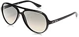 Ray-Ban RB4125 Cats 5000 Aviator Sunglasses, Black/Clear Gradient Grey, 59 mm | Amazon (US)