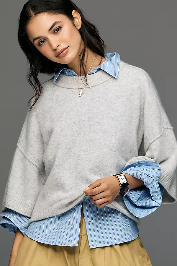 Goldie Crew-Neck 100% Cashmere Sweater | Anthropologie (US)