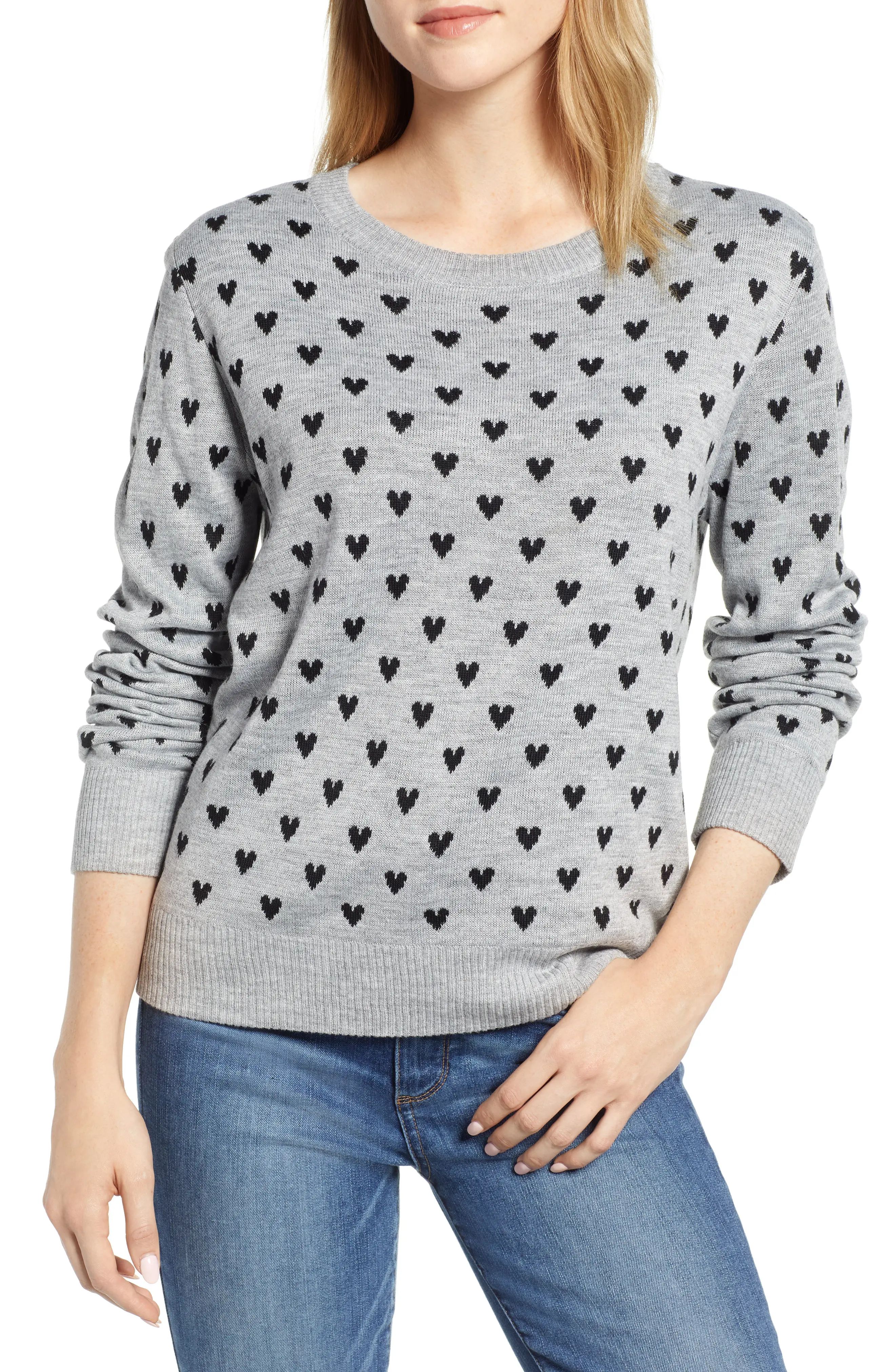 &.Layered Heart Sweater | Nordstrom