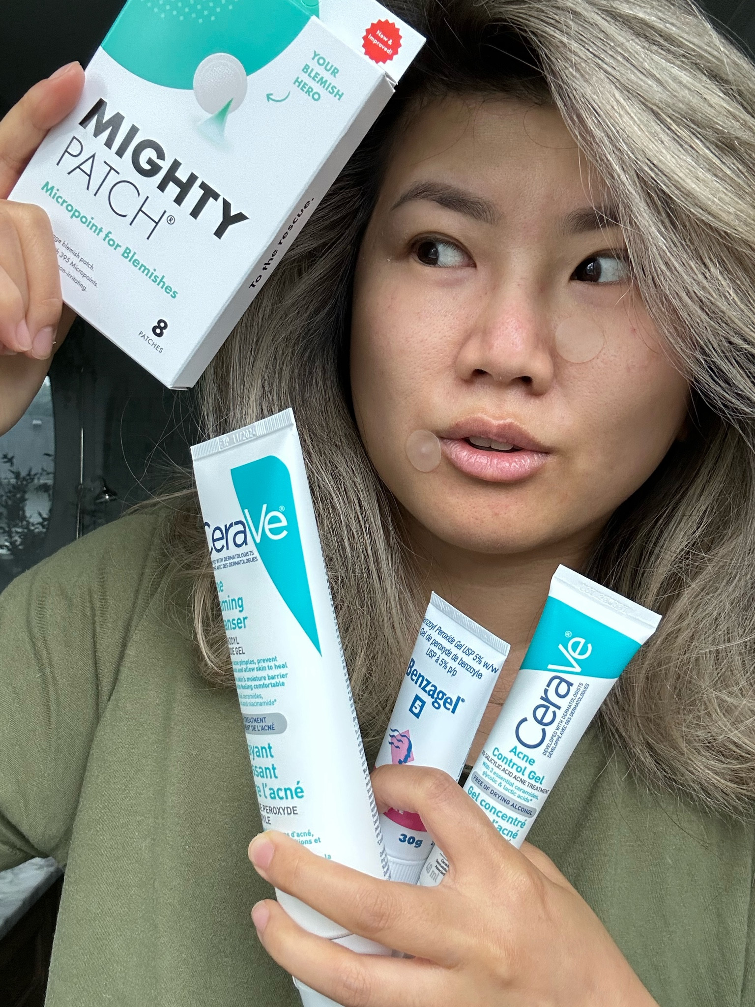 My pimple fighting kit as I like to call it: includes the Cerave acne foaming cleaner, control gel, Benzagel and a micro point mighty patch!

I chose these products for their ingredients to combat budding pimples before they’re full fledge throbbing ones. They have benzoyl peroxide and salicylic acid to dry out and tackle these suckers before they fully bloom  

#LTKbeauty #LTKBacktoSchool #LTKFind