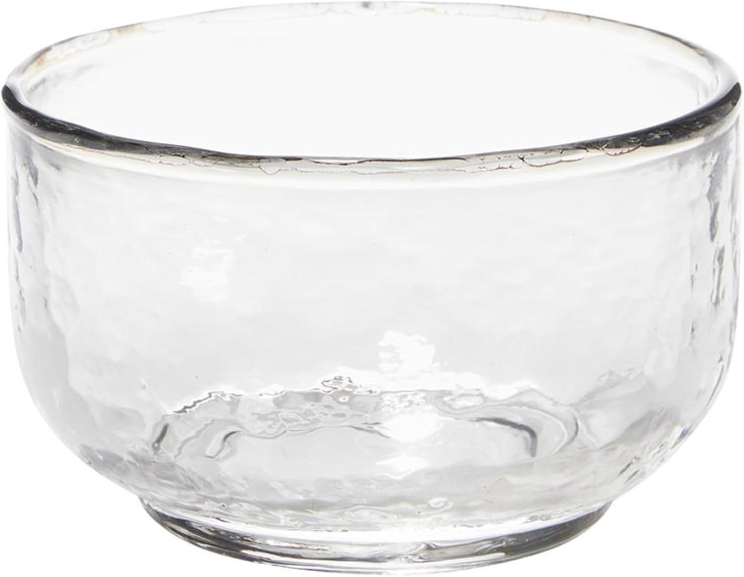 47th & Main Decorative Bowls Recycled Hammered Glass Bowl for Home Décor, Large, Clear | Amazon (UK)