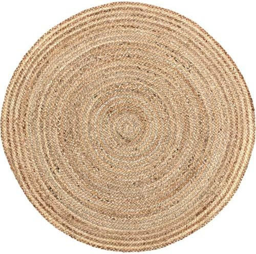 Coastal Farmhouse Flooring - Harlow Tan Round Jute Rug, 3' Diameter | Amazon (US)
