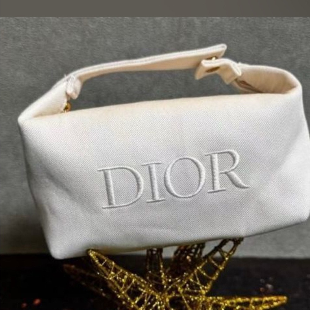 Dior White Cosmetic Bag with Luxurious Design | Poshmark