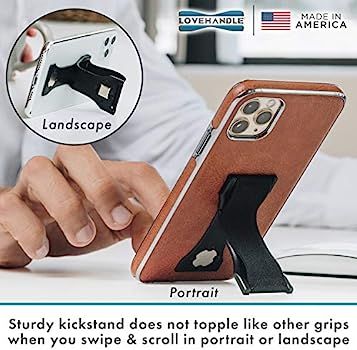 Amazon.com: LoveHandle PRO Black - Premium Phone and Tablet Grip with Swappable Strap, Phone Stan... | Amazon (US)