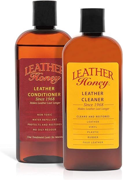 Leather Honey Complete Leather Care Kit Including 8 oz Cleaner and 8 oz Conditioner for use on Le... | Amazon (US)