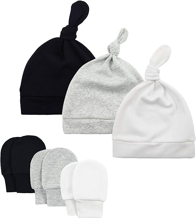 American Trends Baby Hat Mittens Newborn Hats for Boys Baby Hats 0-6 Months Winter Beanie Caps | Amazon (US)
