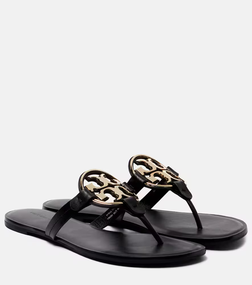 Tory Burch Metal Miller leather thong sandals | Mytheresa (US/CA)