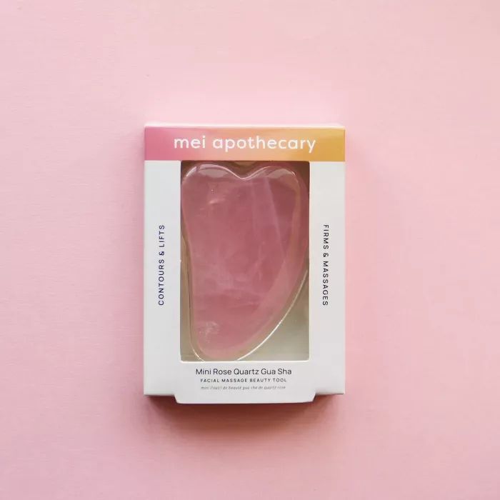 Mei Apothecary Mini Rose Quartz Gua Sha Facial Massage Beauty Tool | Target
