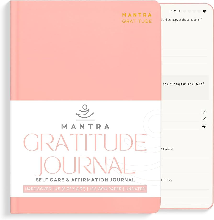 Mantra Planner Gratitude Journal For Women & Men - Premium Undated, Compact A5 Size with Durable ... | Amazon (US)
