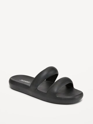 Double-Strap Puff Slide Sandals | Old Navy (US)