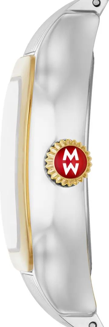 MICHELE Meggie Diamond Dial Two-Tone Bracelet Watch, 29mm | Nordstrom | Nordstrom