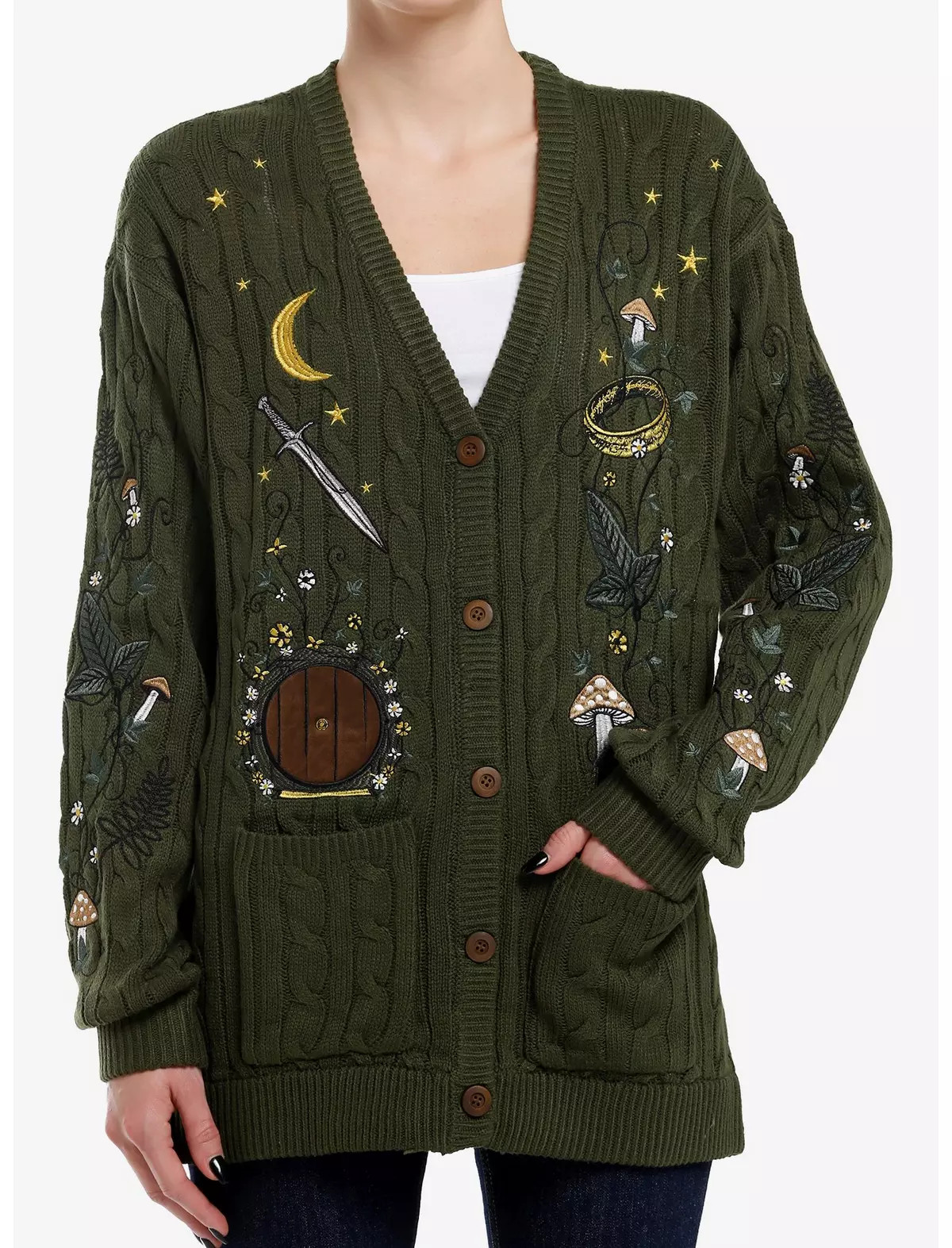 The Lord Of The Rings Icons Girls Knit Cardigan | Hot Topic