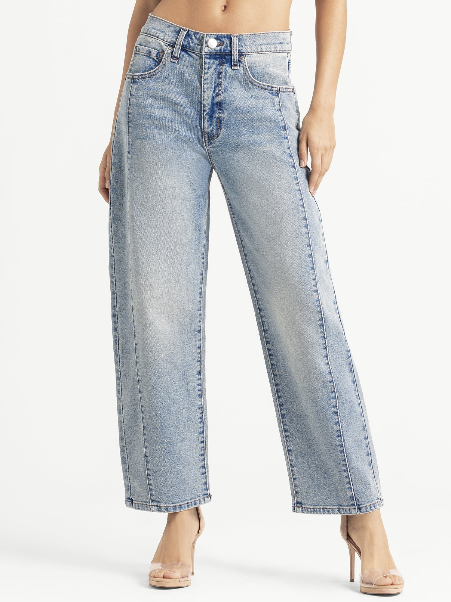 Jessica Simpson Women's and Women's Plus Myrtle Barrel Leg Jeans, Sizes 2-24W | Walmart (US)
