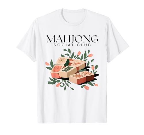 Womens Playing Mahjong Social Club Girls Funny Game T-Shirt | Amazon (US)
