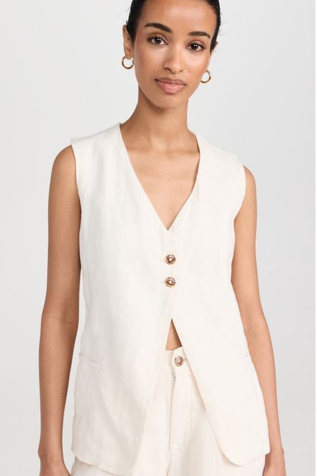 Shopbop white vest spring summer 

#LTKstyletip