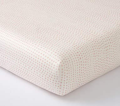 Falling Dot Organic Crib Fitted Sheet | Pottery Barn Kids