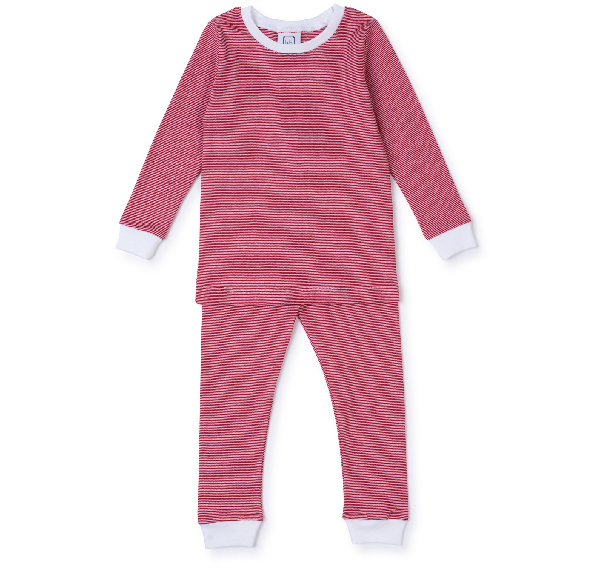 Grayson Boys' Pima Cotton Pajama Pant Set - Red Stripes | Lila and Hayes