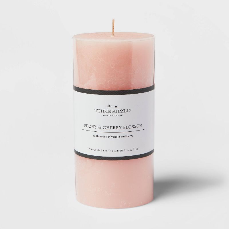 Pillar Cozy Peony and Cherry Blossom Pink - Threshold™ | Target