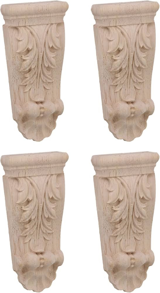 RDEXP 10x5x1.7cm European Style Wood Carved Onlay Appliqu Frame for Restaurant Decor Door Corner ... | Amazon (US)