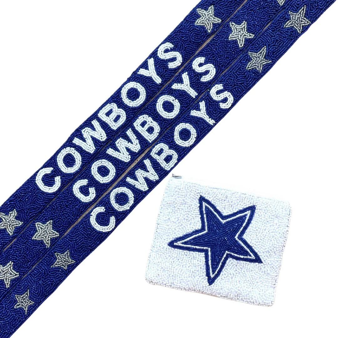 Dallas Cowboys Beaded Bag Strap Gameday Game Day Dallas - Etsy | Etsy (US)