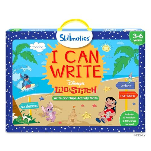 Skillmatics I Can Write Disney's Lilo & Stitch - Reusable Preschool Learning Activities, Educational Toy and Game, Back to School Supplies, Gifts for Students, Kids, Toddlers Ages 3, 4, 5, 6 | Amazon (US)