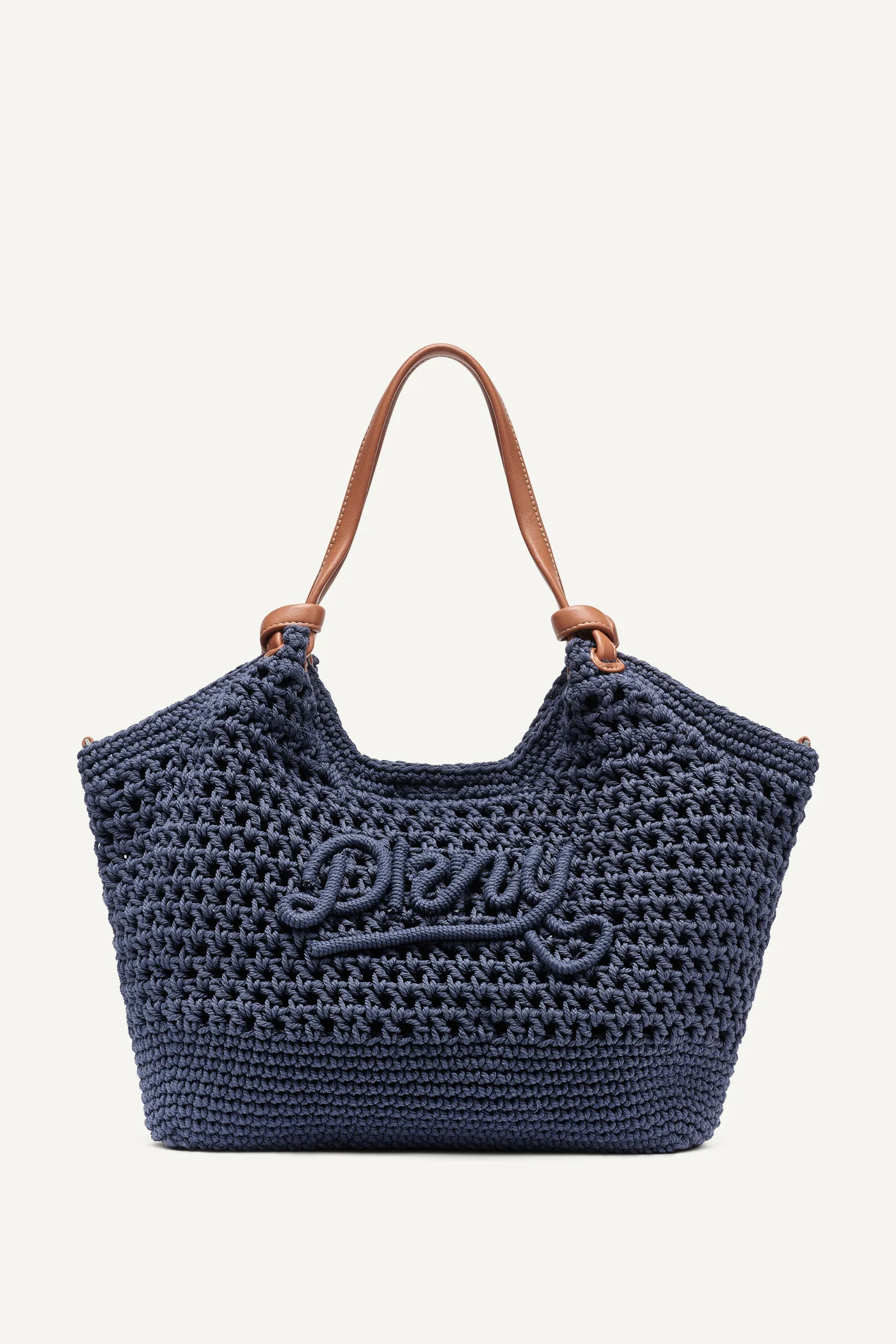 PAULA CROCHET LOGO MEDIUM COMMUTER TOTE | DKNY