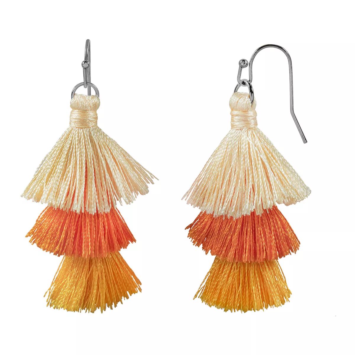 LC Lauren Conrad Orange Ombre Nickel Free Tassel Earrings | Kohl's