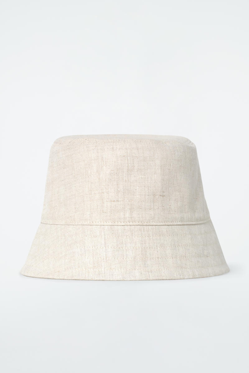 Linen Bucket Hat in Light Beige | COS (US)