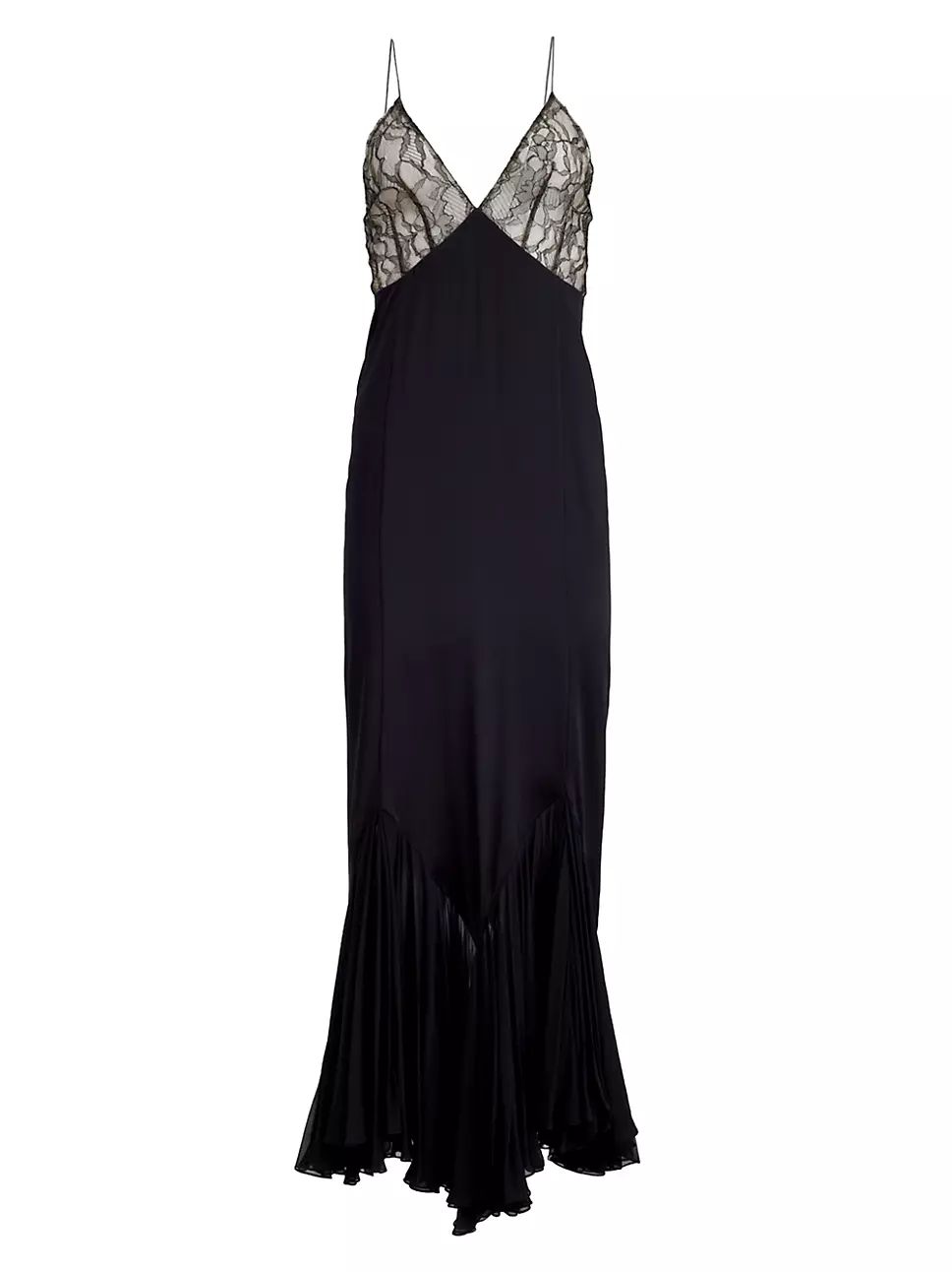 Candita Silk & Lace Fishtail Maxi Dress | Saks Fifth Avenue