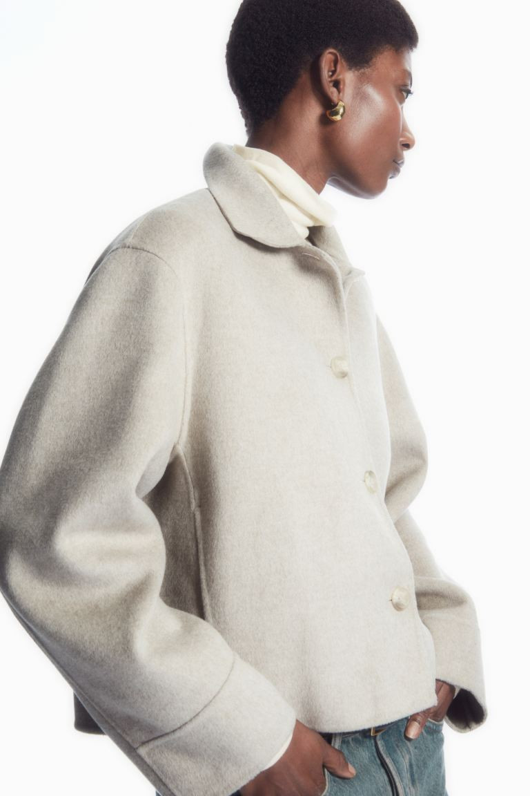 KASTENFÖRMIGE WOLLJACKE AUS DOUBLEFACE-MATERIAL - CREME - Ladies | H&M AT | H&M (DE, AT, CH, NL, FI)