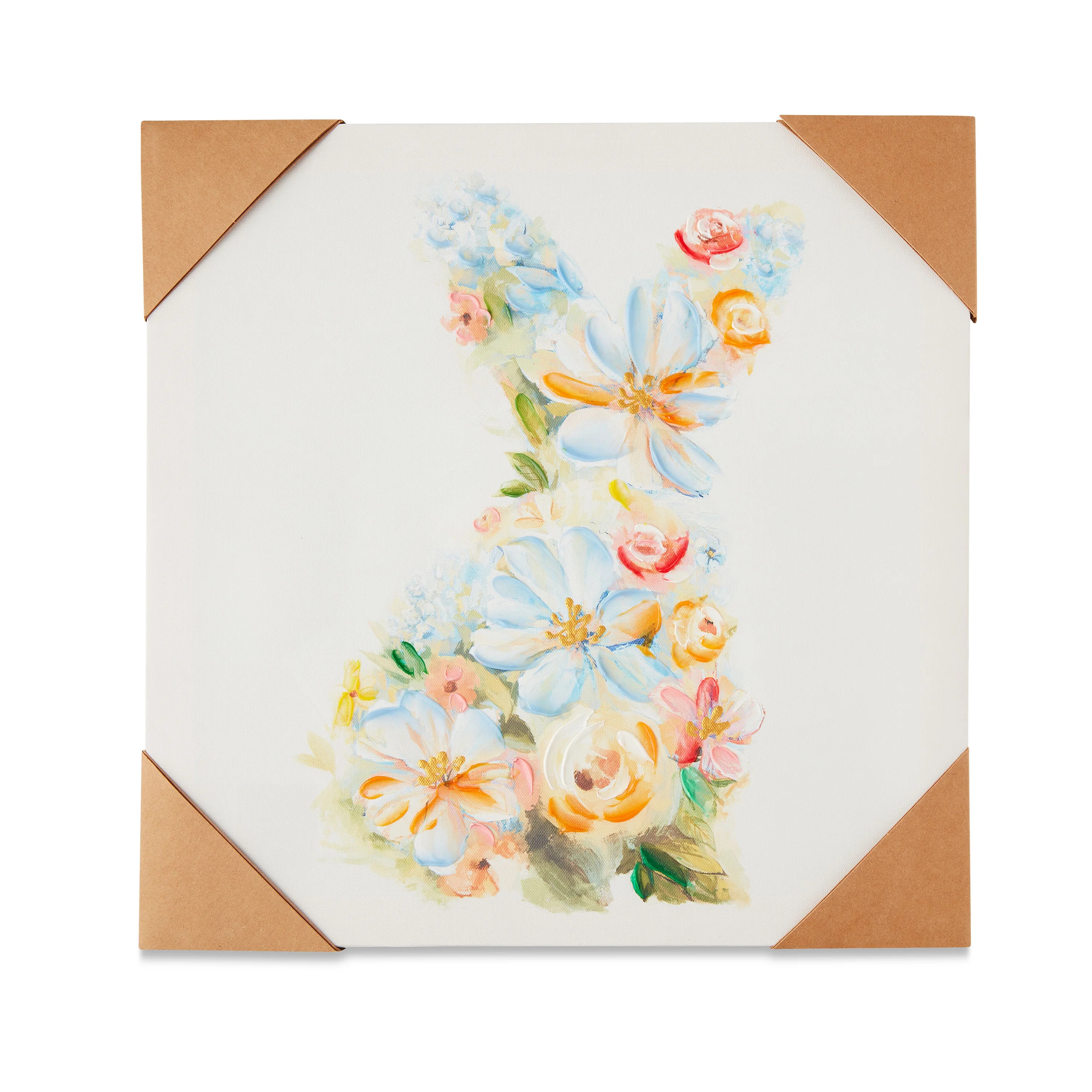 Easter Floral Bunny Wall Decor, 16 in x 16 in, by Way To Celebrate | Walmart (US)
