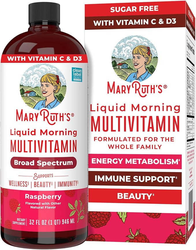 MARYRUTH'S Liquid Morning Multivitamin for Women, Men & Kids, 32 Servings | Amazon (US)