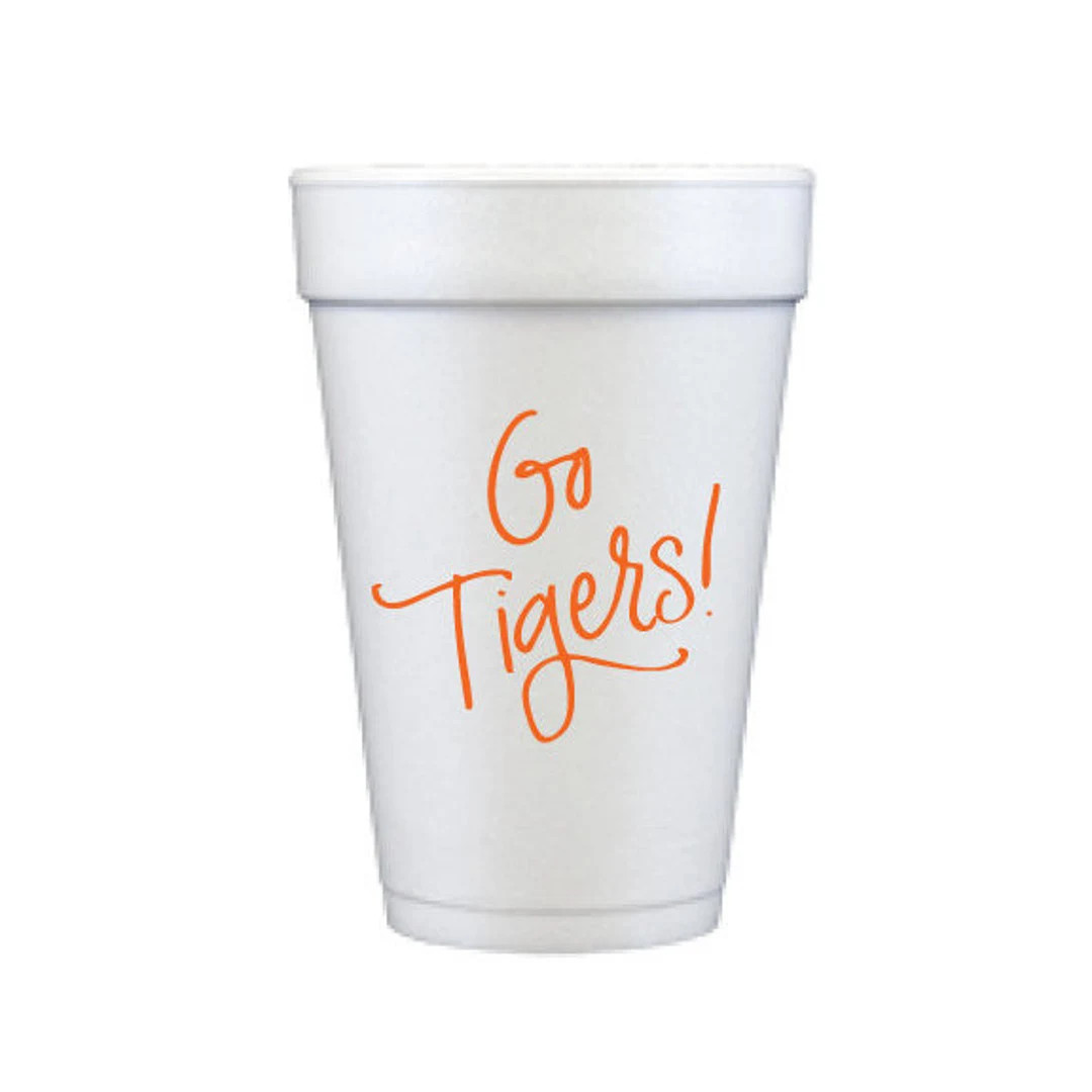 GO TIGERS | Foam Cups (orange) - Etsy | Etsy (US)