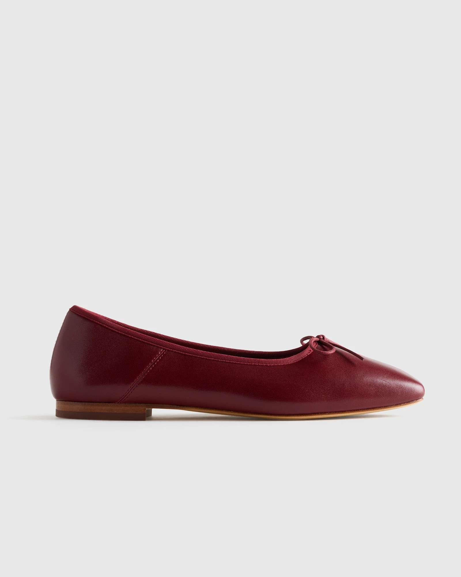 Italian Leather Square Toe Ballet Flat | Quince