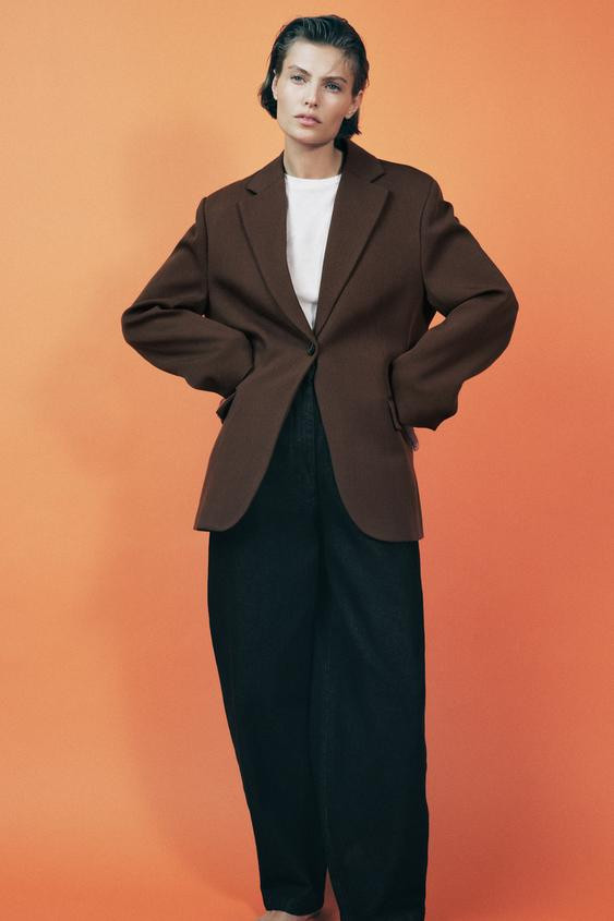 ZW COLLECTION 100% WOOL OVERSIZE BLAZER | Zara IT
