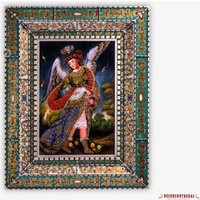 Archangel Uriel, Angel Painting On Wood, Peruvian Painted Art Glass Frame, Large Wall Art From Peru, Folk Painting, Religious Paintings | Etsy (US)