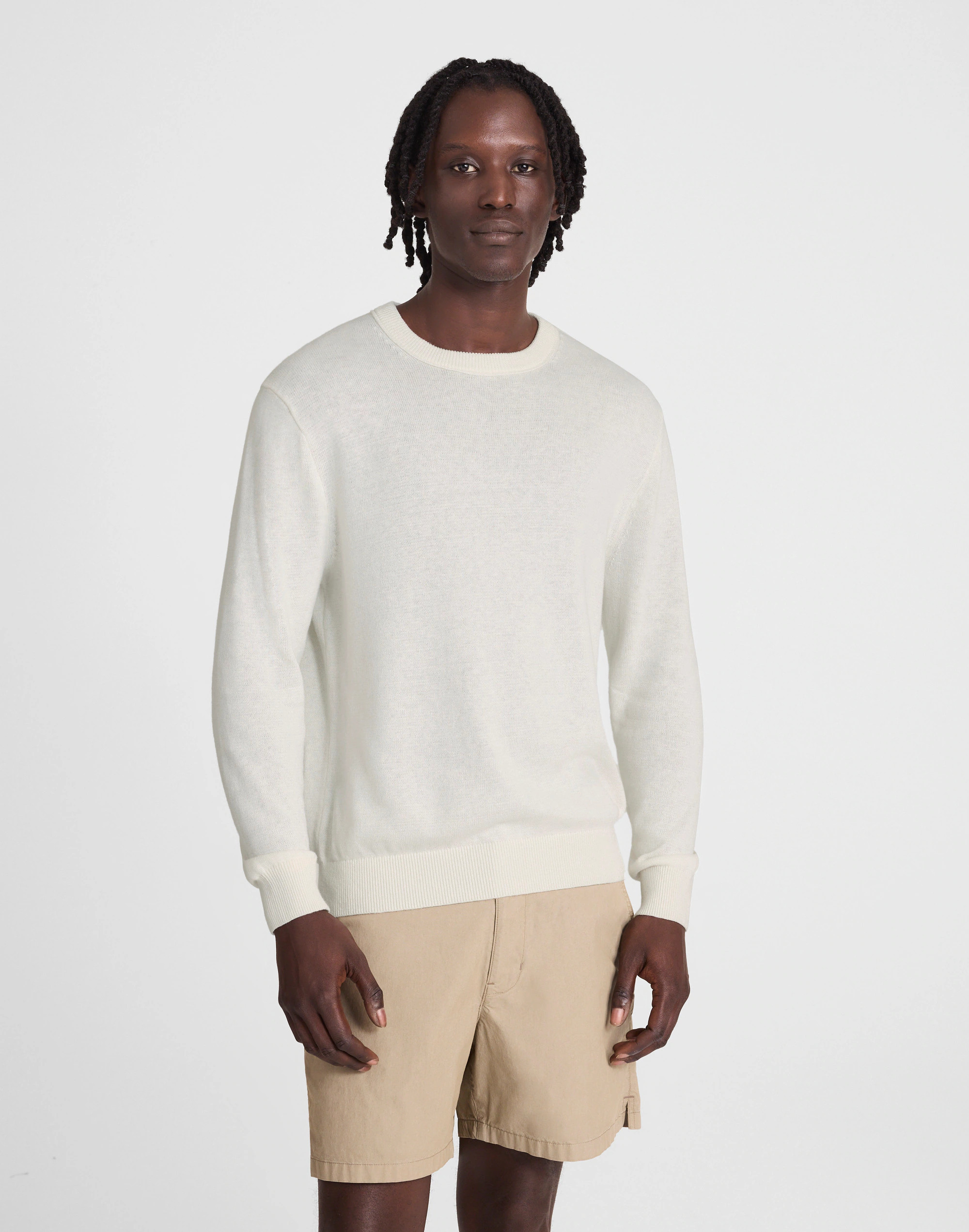 Crewneck Sweater in Lightweight Cotton-Linen Blend | Madewell