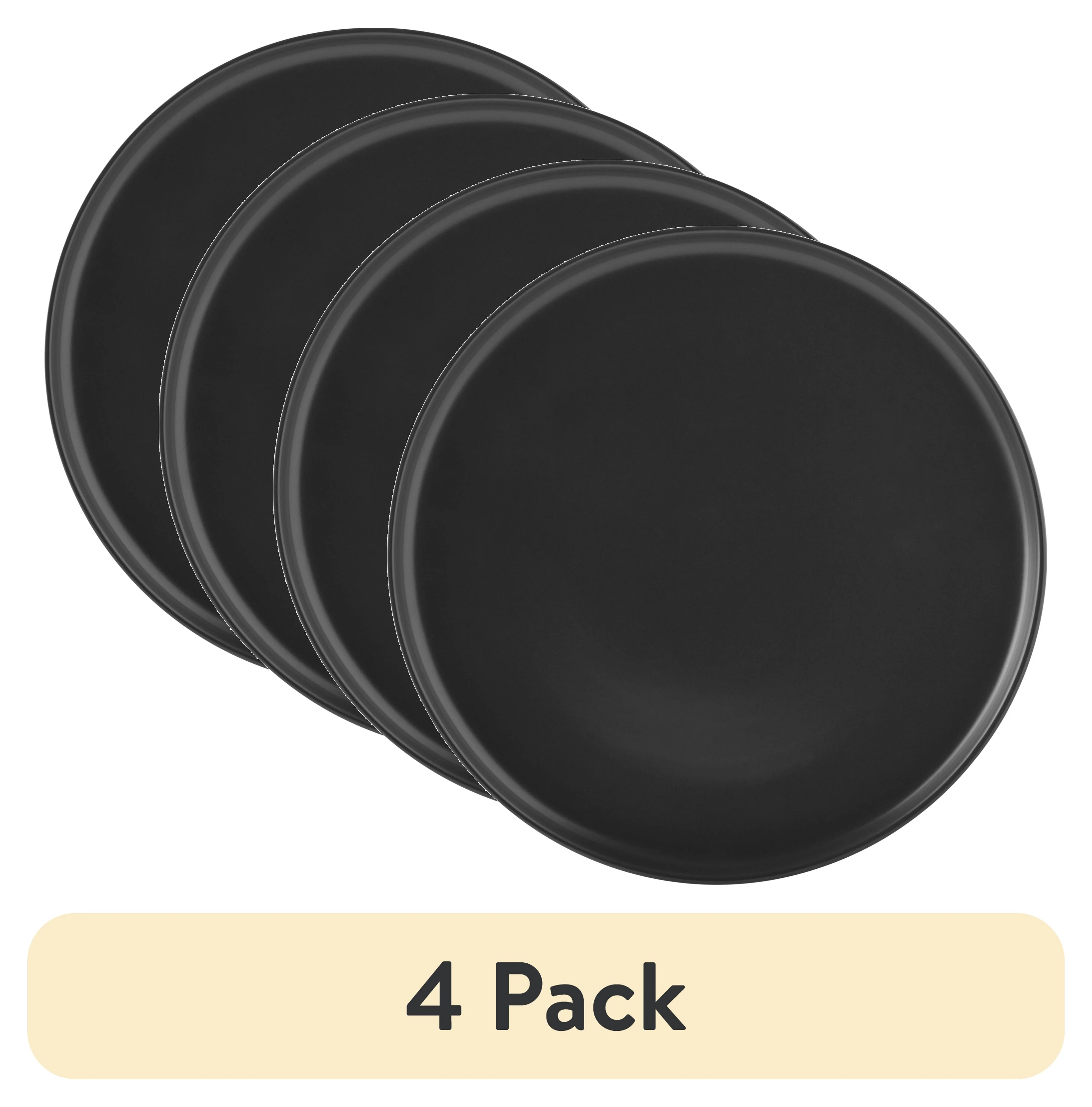 (4 pack) Mainstays Alessandra Matte Black Stoneware Dinner Plate | Walmart (US)