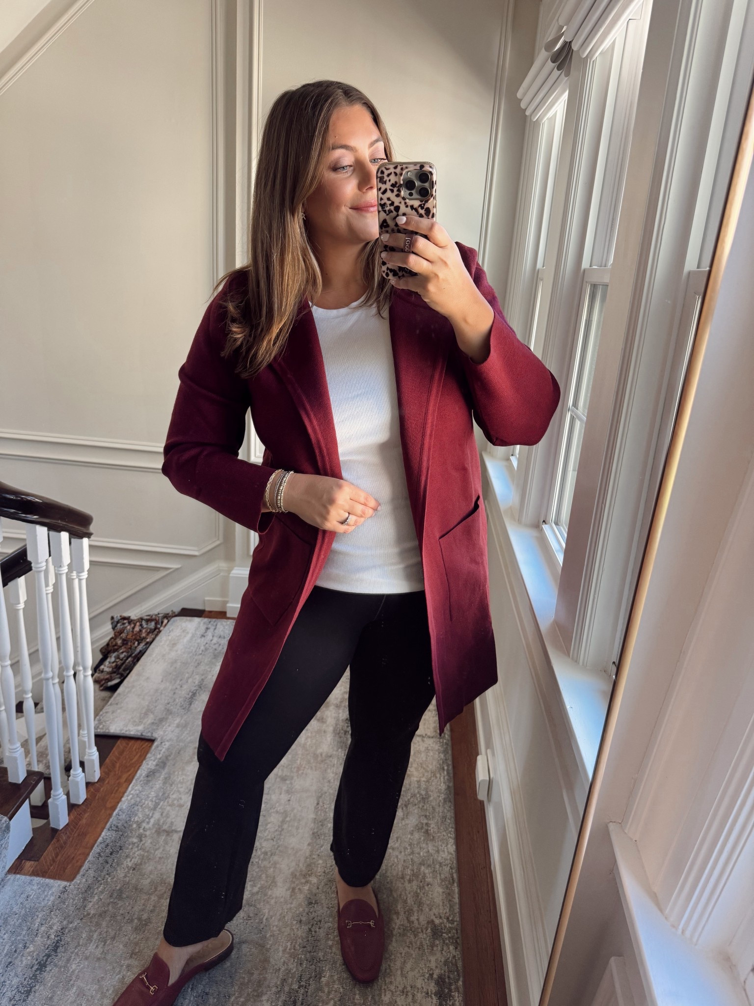 Just got this open cardigan in a new color! Fall outfit - work from home outfit - casual office outfit - teacher outfit. Wearing size XXL in cardigan, XXL Tall in T-shirt, 1X in pants. Use CARALYN15 at Spanx. 

#LTKPlusSize #LTKWorkwear #LTKSeasonal