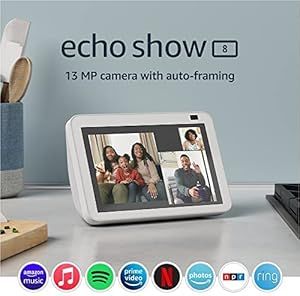 Echo Show 8 (2nd Gen, 2021 release) | HD smart display with Alexa and 13 MP camera | Glacier Whit... | Amazon (US)