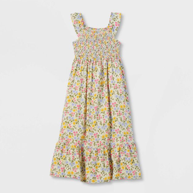Girls' Floral Sleeveless Woven Maxi Dress - Cat & Jack™ | Target